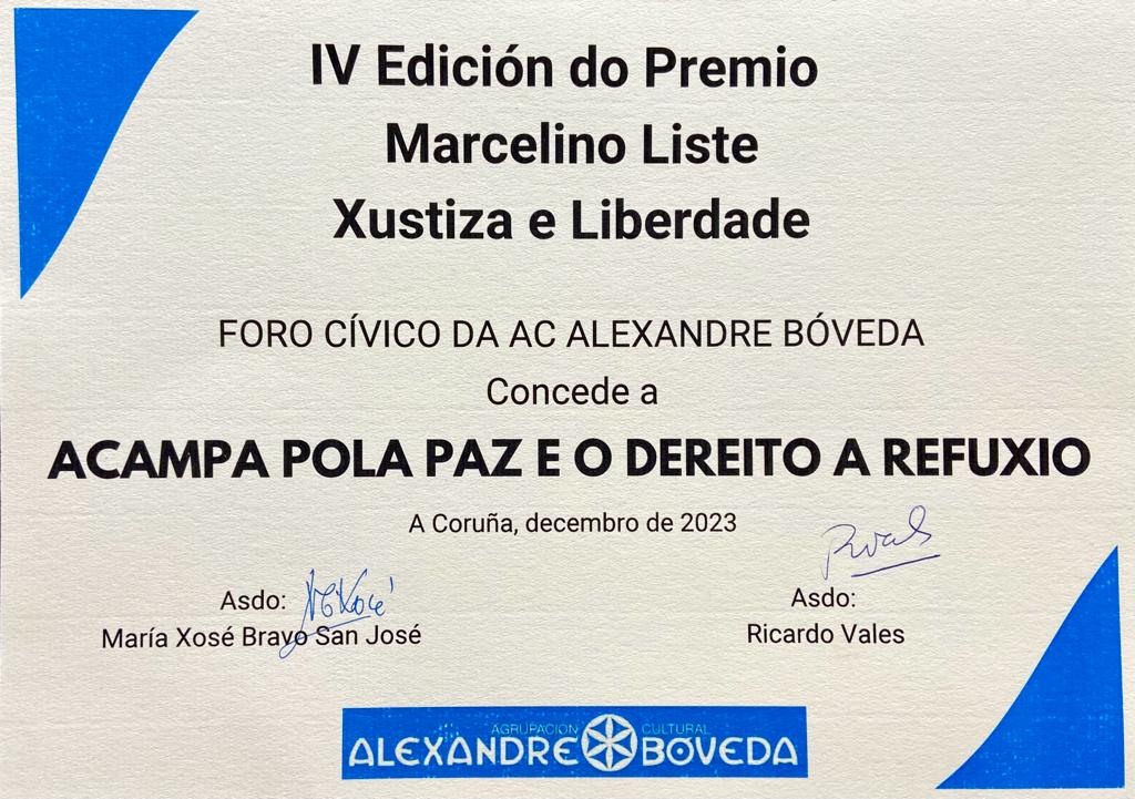IV Premio Marcelino Liste Xustiza e Liberdade